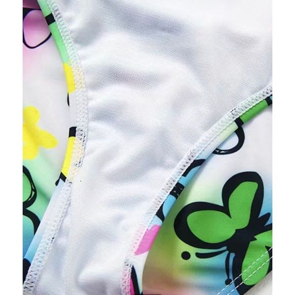 BEAUTY U - Girls Sz 5 - 6 Off-the-Shoulder Butterfly Swimsuit - Picture 9 of 10